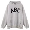 Grey "ABC" Oversized Hoodie | Yangyang - NCT -Diva s Closet Yangyang NCT Grey ABC Oversized Hoodie 5 600x688 1