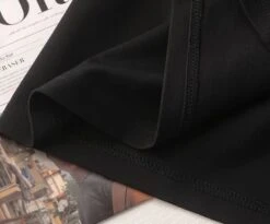 Black Half Zip-Up Collared Dress | Yeji - ITZY -Diva s Closet Yeji ITZY Black Half Zip Up Collared Dress 7 600x498 1