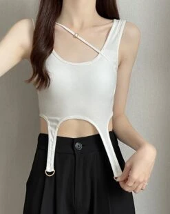 White U-Neck Padded Top | Yeji - ITZY