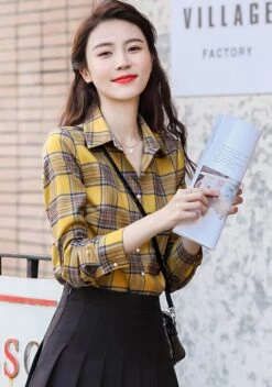 Yellow Plaid Shirt | Jimin - BTS -Diva s Closet Yellow Plaid Shirt Jimin BTS 4 e1643725005525