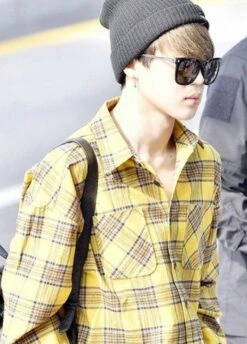 Yellow Plaid Shirt | Jimin - BTS -Diva s Closet Yellow Plaid Shirt Jimin BTS 9 e1643724893916
