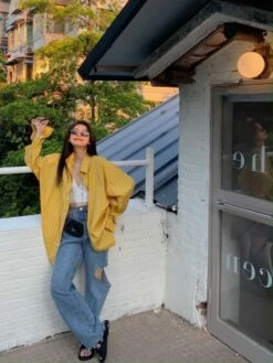 Yellow Striped Oversized Shirt | Sunghoon - Enhypen -Diva s Closet Yellow Striped Oversized Shirt Sunghoon Enhypen 6 scaled 600x799 1