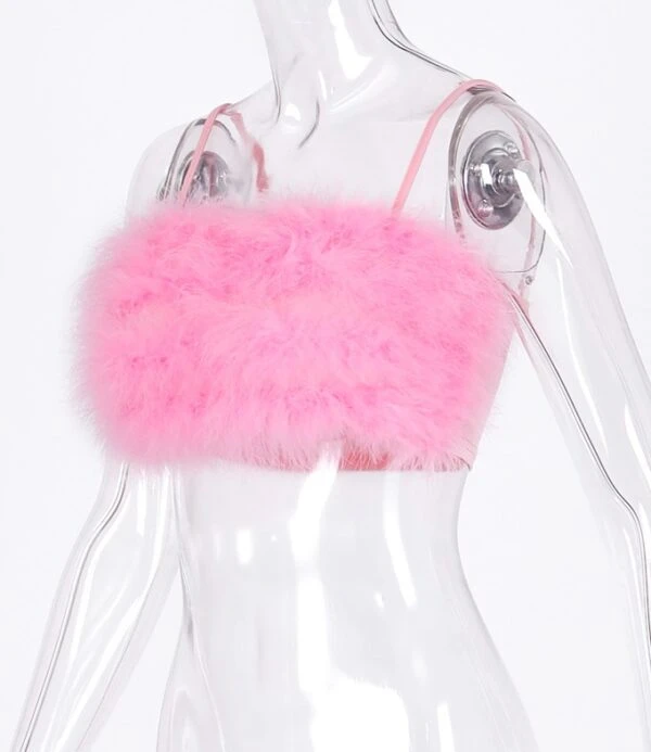 Pink Plush Cropped Top | Yeojin - Loona 4 Pink Plush Cropped Top | Yeojin - Loona - Image 2