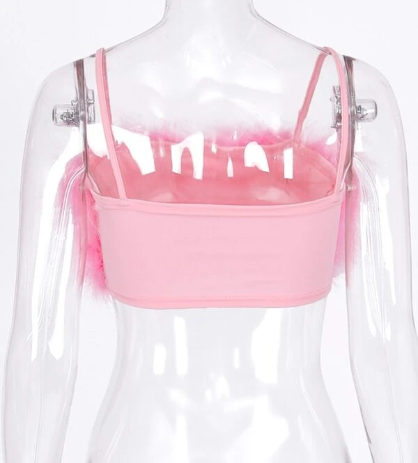 Pink Plush Cropped Top | Yeojin - Loona 5 Pink Plush Cropped Top | Yeojin - Loona - Image 3