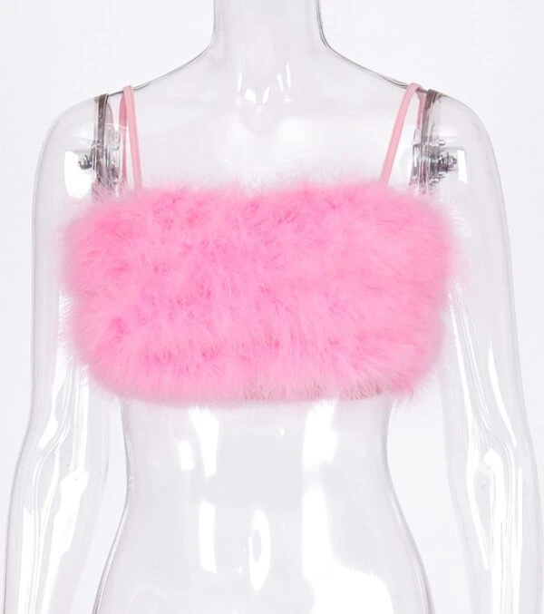 Pink Plush Cropped Top | Yeojin - Loona 3 Pink Plush Cropped Top | Yeojin - Loona