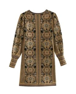 Brown Aztec Mini Dress | Yuqi - (G)I-DLE -Diva s Closet Yuqi GI DLE Aztec Mini Dress 11 1 600x744 1