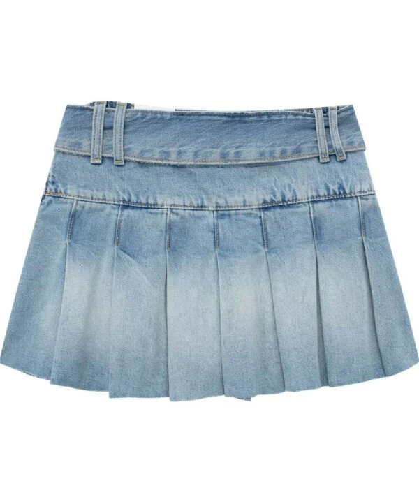 Blue Belted Raw Hem Mini Skirt | Yuqi - (G)I-DLE 4 Blue Belted Raw Hem Mini Skirt | Yuqi - (G)I-DLE - Image 2