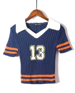 Red Cropped Collared Polo Shirt | Seulgi - Red Velvet -Diva s Closet red velvet seulgi irene crop top5